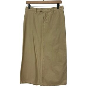 Old Navy Women's Khaki Maxi Skirt High Waist Casual Long Skirt Size 2‎ Modest